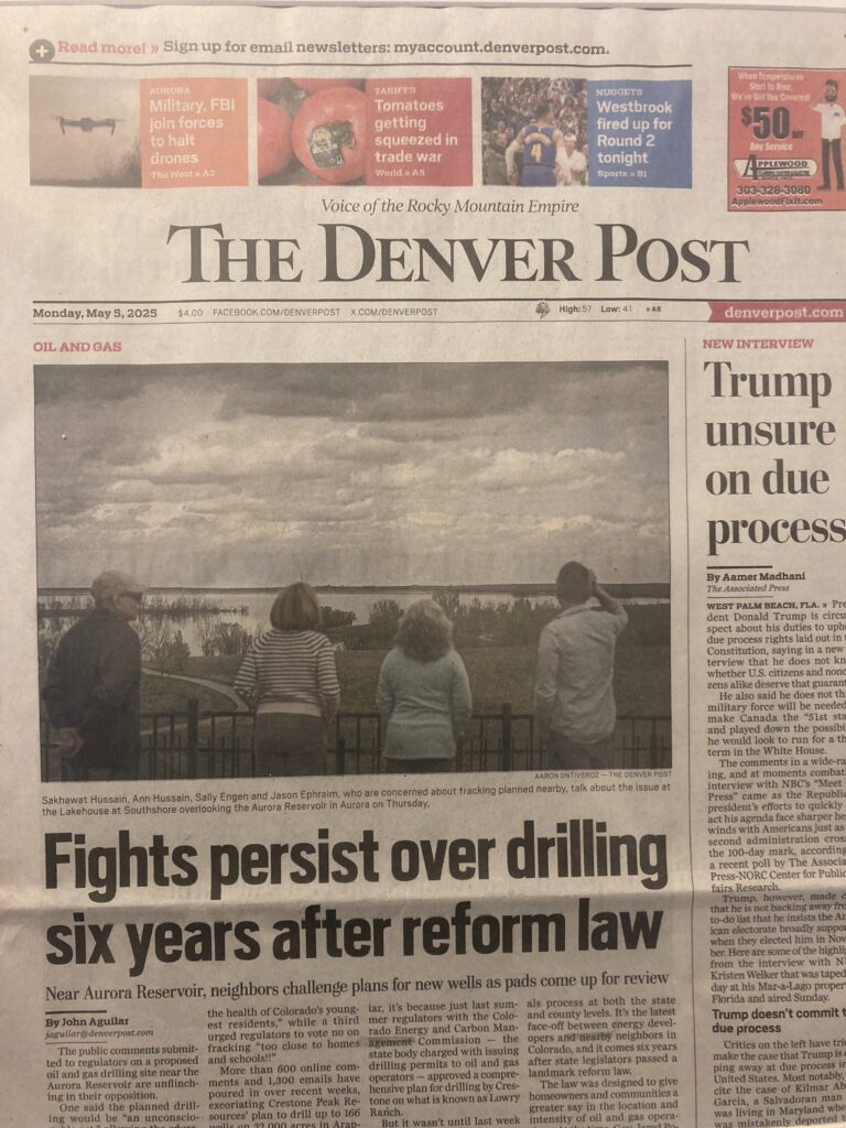 Denver Post Article on Southshore SE Aurora Fracking Opposition